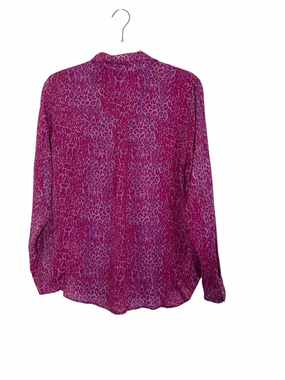 Rails Josephine Pink Leopard Print Button Down Shirt Size S Rayon Blouse - Picture 4 of 10